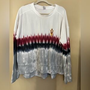 Sideline Apparel ASU Top – Size XL – Tie‑Dye Long Sleeve